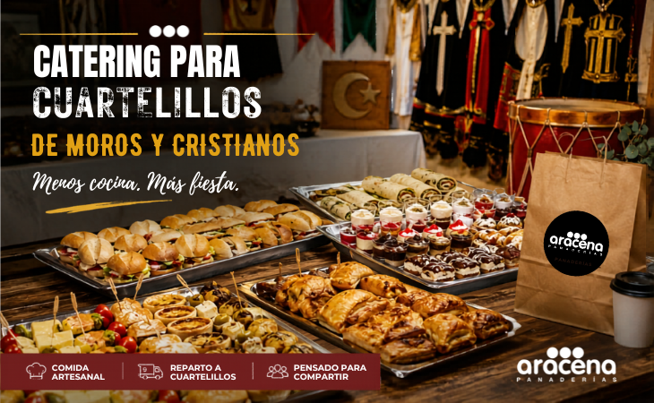 Catering para cuartelillos de Moros y Cristianos. Olvídate de cocinar. 1 ARACENA CATERING PARA CUARTELILLOS DE MOROS Y CRISTIANOS